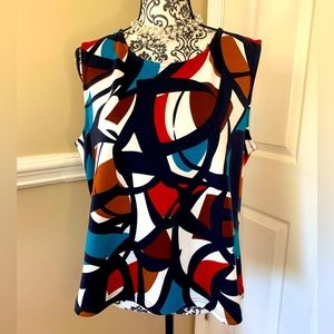 Jules & Leopold, sleeveless, abstract pad on top with back zipper closure, XL